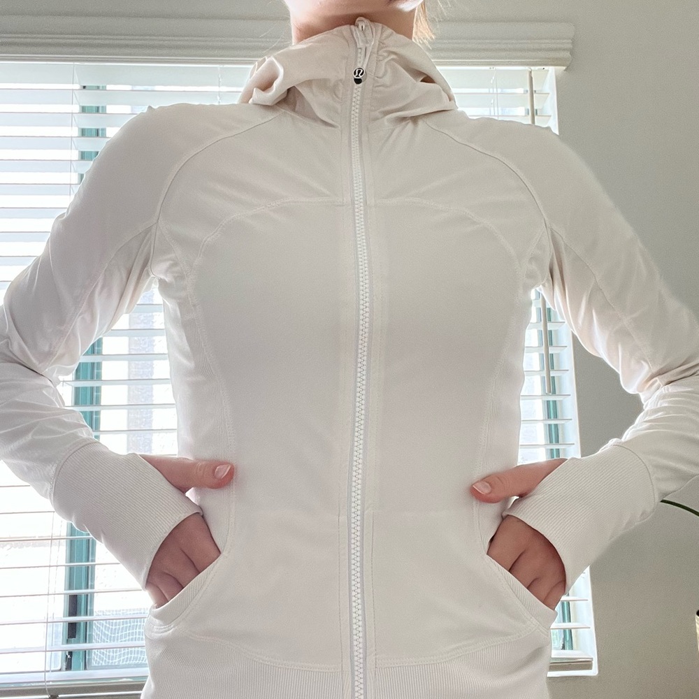 White Lululemon Zip up Jacket